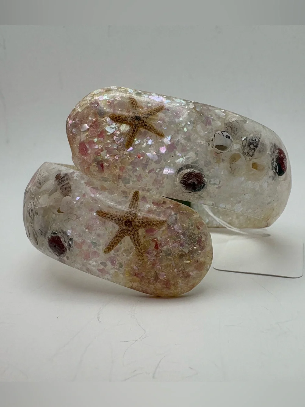 Vintage 1950’s Lucite Shell & Sequin Cuff